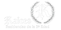 logo Residencia Raíces en blanco